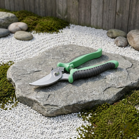 Ergonomic Garden Pruning Shears with Spring Action and Non-Slip Grips