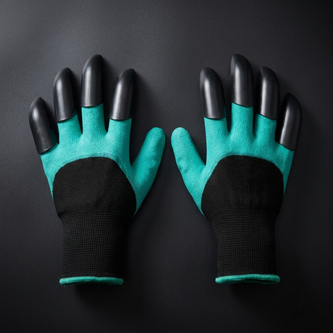 Garden Gloves with Built-in Digging Claws and Breathable Fabric for Planting and Weeding