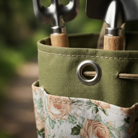 Garden Tool Bag Set with Organizer Tote and Wooden Handle Hand Tools