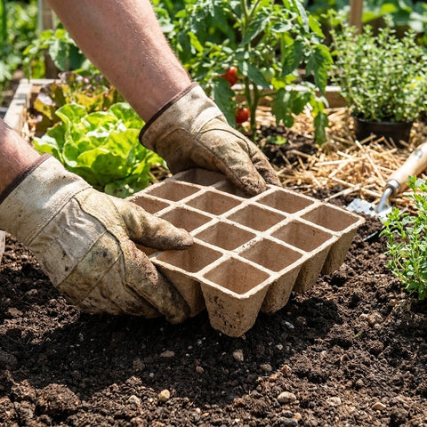 Multi-Cell Seed Starting Tray for Seedling Propagation and Garden Planting
