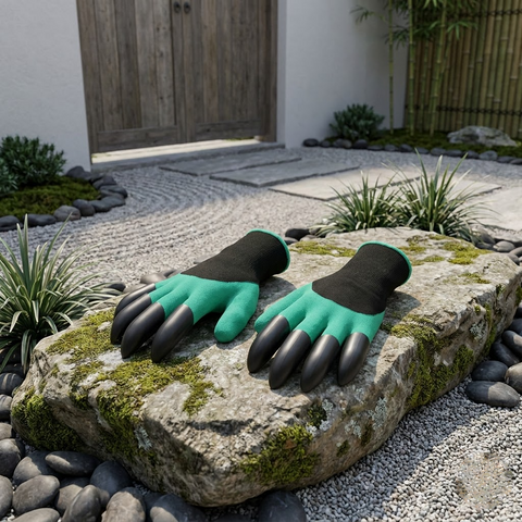 Garden Gloves with Built-in Digging Claws and Breathable Fabric for Planting and Weeding